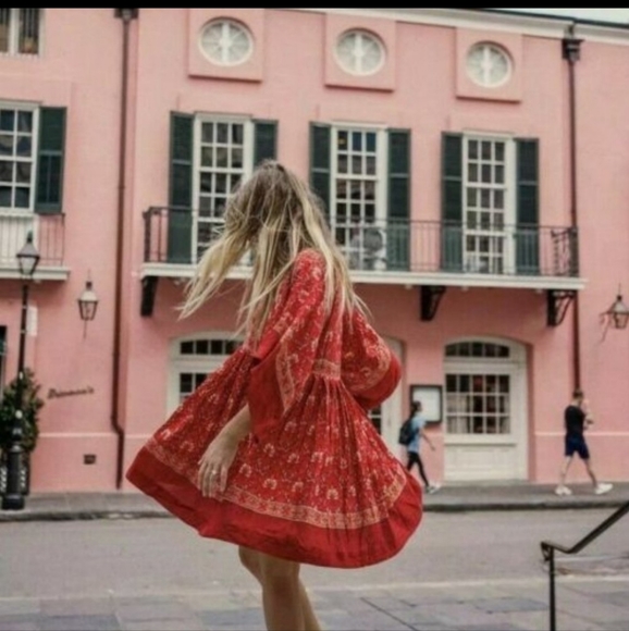 🙂New Boho Vintage Floral Summer Gypsy Tunic Dress - Picture 4 of 4